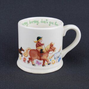 Anderton Pottery Mug Vintage Children's Nursery Rhyme Mug Equestrian Pony Motif